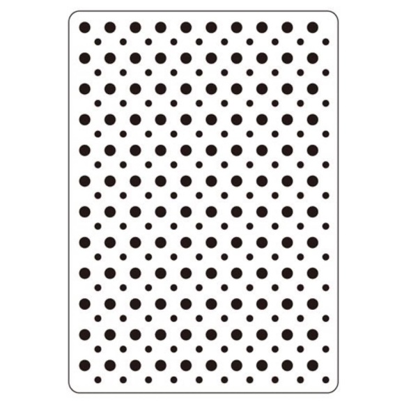 Darice 4” x 6” embossed folder - MULTI DOTS BACKGROUND - Picture 1 of 4